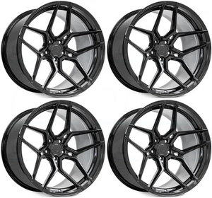 19x8.5 Rohana RFX11 5x120 33 Black Wheels Rims Set(4) 72.56 - Picture 1 of 2