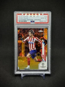 Joao Felix 2019 Topps Chrome Sapphire UEFA  Orange Refractor /50 SSP PSA 10 - Picture 1 of 3