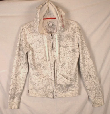 Metal Mulisha Women's Graphiti Hoodie Y2K Vintage White sz small freestyle moto - Image 1 of 4