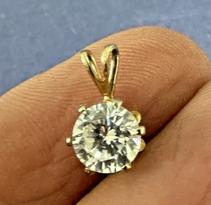 Impresionante conjunto de puntas colgante solitario cristal facetado tono dorado - Imagen 1 de 7
