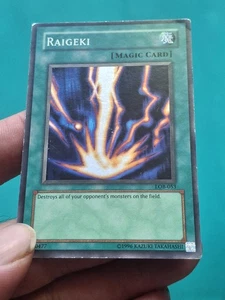 Yugioh - Raigeki Super Rare Unlimited Ed. LOB-053 HP - Picture 1 of 2