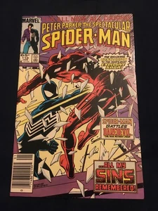 Peter Parker Spectacular Spider-Man #110 Cubierta Daredevil Quiosco Marvel 1986 - Imagen 1 de 2