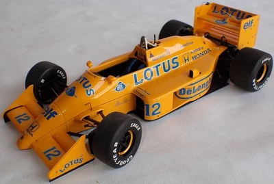 AUTOart Signature–#12 Lotus 99T–Ayrton Senna-1:18 Diecast–Item #88727-Yellow - Image 1 of 4