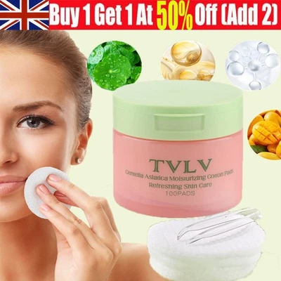 TVLV 100Pcs Korean Skincare Toner Pads Deep Hydrating for Dark Spots, Wrinkles Skin
