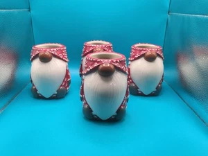 Pottery Barn 4 Red Sweater Gnome - New Without Box - Picture 1 of 12