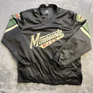 Minnesota Wild GIII NHL Pullover Jacket XL Black Lined Windbreaker Mesh Logo - Picture 1 of 10