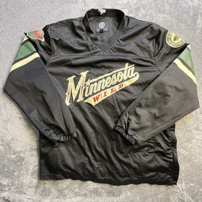 Minnesota Wild GIII NHL Pullover Jacket XL Black Lined Windbreaker Mesh Logo - Image 1 of 4