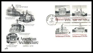 1979 Architecture Sc 1779-82 1782a block of 4 designs with ArtCraft cachet (13 - Picture 1 of 1