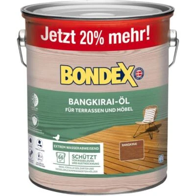 BONDEX Bangkirai-Öl 3,00 L 20% mehr - Holzschutz Auffrischung - Bild 1 von 4