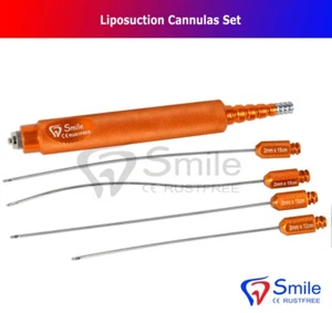 Set of 5 Luer Lock Infiltration Cannula - 4 cannulas with Reusable Handle CE New - Picture 1 of 6