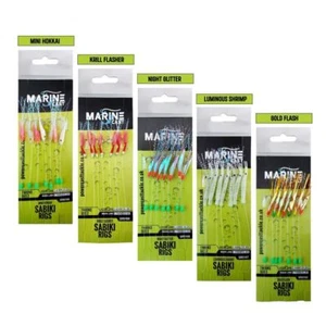 mackerel feathers sea fishing rigs lures 7 Hooks / Hook Size 2/0 - Mixed - Picture 1 of 9