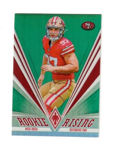 2019 Panini Phoenix Football Nick Bosa #6 RC /25 Rookie Rising Green 49ers DPOY - Picture 1 of 24