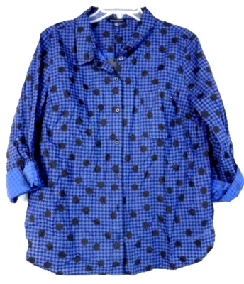 Camisa para mujer Tommy Hilfiger azul manga larga Heritage talla XL Foto 1 de 4