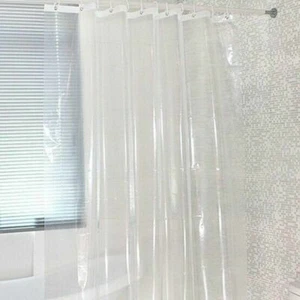 Fodera tenda doccia impermeabile trasparente con ganci bagno 72x72 pollici - Foto 1 di 4