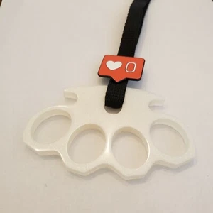 Tsurikawa Knuckles JDM Handle Car Charm Accessory white metallic  - Bild 1 von 3