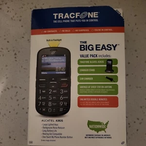 Alcatel One Touch A382G - Black (TracFone) Cellular Phone needs new  battery - Picture 1 of 5