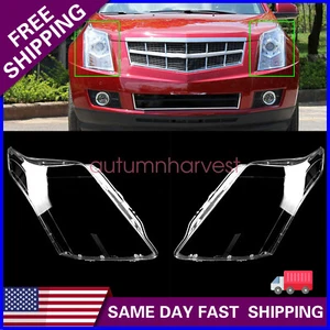 For Cadillac SRX 2010-2015 Left+Right Side Headlight Headlamp Clear Lens Cover - Foto 1 di 7