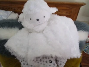 Carters Just One You White Lamb Sheep Grey Stars baby blanket lovey plush - Picture 1 of 5