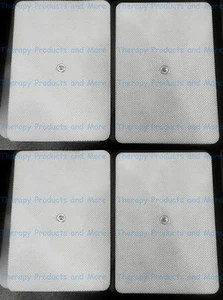 BIG/XTRA LARGE ELECTRODE MASSAGE REPLACEMENT PADS(4)FOR AURAWAVE DIGITAL MASSAGE - Picture 1 of 1