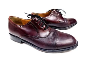 Mezlan Nicola Brown Deerskin Dress Shoes Men's size 7 M Spain Cap Toe - Picture 1 of 11