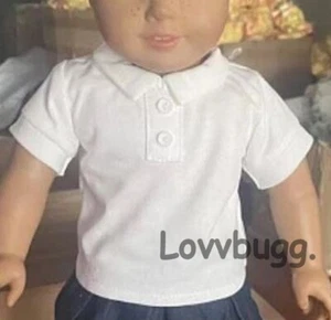 "La mejor camisa polo blanca para muñeca americana de 18" ¡ENVÍO GRATUITO AÑADE! - Imagen 1 de 12