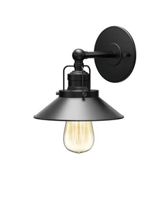 Gatco Modern Farmhouse Retro 1-Light Matte Black Metal Sconce, Free Shipping! - Picture 1 of 3