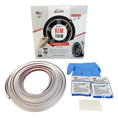 Kit de banda de rueda de color moldeada de anillo [blanco] All-Fit Rim Trim para Rolls Ram Foto 1 de 3