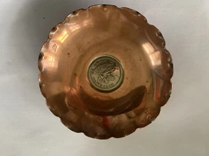 Vintage Copper ashtray Republica Chile 1933 1 Un Peso coin centre - attractive. - Picture 1 of 4