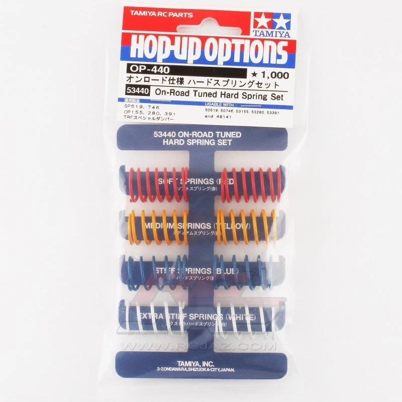 Tamiya 53440 RC On-Road Tuned Hard Spring Set TA07/TT01E/FF03/TL01/TT02/XV01 - Image 1 of 1