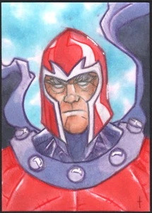 MAGNETO Skizzenkarte von Künstler Schildkröte Original Kunst - Bild 1 von 1