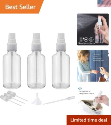Frascos de spray de vidro 2 oz - Mini conjunto de spray reutilizável para óleos essenciais e muito mais - Imagem 1 de 4