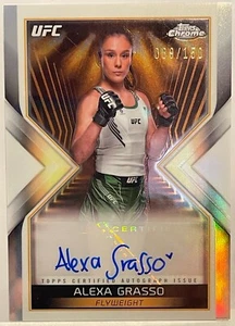 ALEXA GRASSO AUTOGRAPHED 2024 TOPPS CHROME UFC MAIN EVENT REFRACTOR 089/150 - Imagen 1 de 3