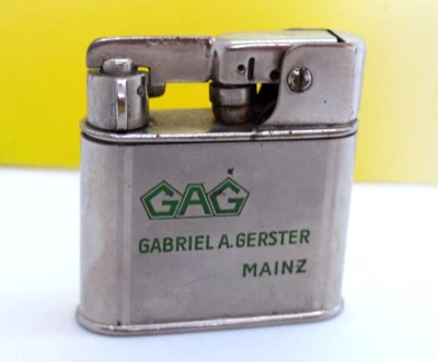 Antik Schwingdeckel Benzin Feuerzeug 1000 Zünder ... GAG Mainz Top Zustand - Bild 1 von 4