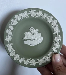 Wedgwood England Green Jasperware Muses London piccolo piatto portapiatti vassoio - Foto 1 di 4