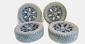 18 24 Nissan Titan XD Set 20'' Midnight Edition Wheels w/Nitto Ridge Grappler - Picture 1 of 12
