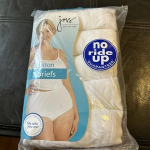 Just my Size Women’s Briefs 5 Pk Size 18/20(10) New in Pkg White - Picture 1 of 4