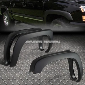 [4PCS] FOR 99-07 SILVERADO SIERRA PAINTABLE BLACK OE STYLE WHEEL FENDER FLARES - Picture 1 of 6