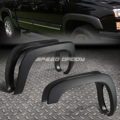 [4PCS] FOR 99-07 SILVERADO SIERRA PAINTABLE BLACK OE STYLE WHEEL FENDER FLARES - Image 1 of 4
