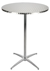 32" Round Stainless Steel Bar Height Cocktail Table Kit by Chivari - Picture 1 of 10