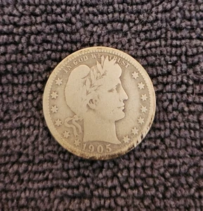 Cuarto de barbero 1905 circulado/sin clasificar envío gratuito - Imagen 1 de 7