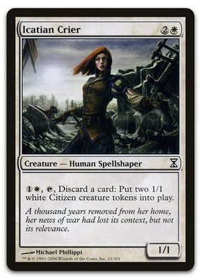 Icatian Crier #23 (LP) Time Spiral TSP Magic MTG - Image 1 of 2