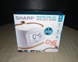 Sharp Projection Alarm Clock W/ Soothing Sleep Sounds, SPC585 Nulti-Function NOB - Picture 1 of 5