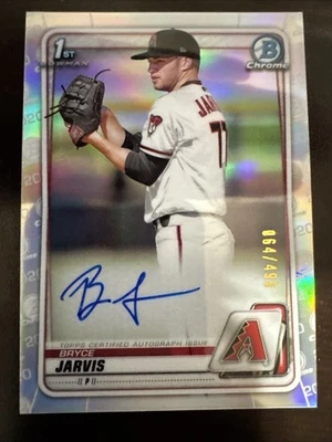 2020 Bowman Draft Bryce Jarvis 1st Bowman Chrome Refractor Auto SP #/499 - Image 1 of 2