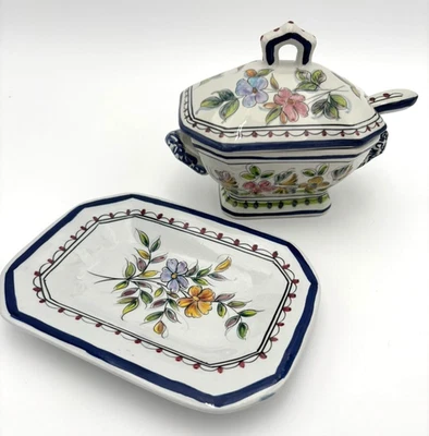 Juego de mini puré pintado a mano firmado y numerado de 4 piezas - Hecho en portugués Foto 1 de 4