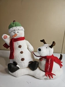 Hallmark Animated Jingle Pals Schneemann Hund Weihnachten Musical Plüsch 2004 FUNKTIONIERT - Bild 1 von 9