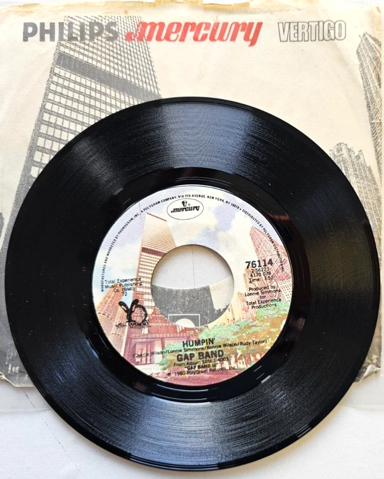 The Gap Band – Humpin 7" vinyl record US import Soul funk 1980 on mercury - Image 1 of 4