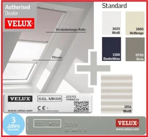 Original VELUX Verdunkelungsrollo Plus Plissee für Dachfenster DFD 2in1 Standard - Bild 1 von 11