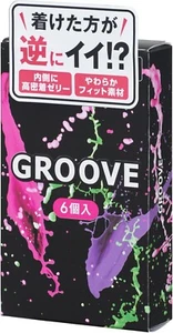 Okamoto Condoms GROOVE (6 pieces) Lubricant Close Fit Jelly Made In Japan - Picture 1 of 6