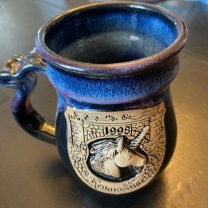 Tazza vintage festival rinascimentale 1998 ceramica viola vetro alta 6 - Foto 1 di 3