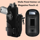 Tactical Molle Gun Holster Airsoft Pistol Pouch With Iwb Single Magazine Pouch